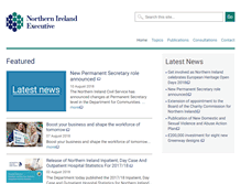 Tablet Screenshot of northernireland.gov.uk